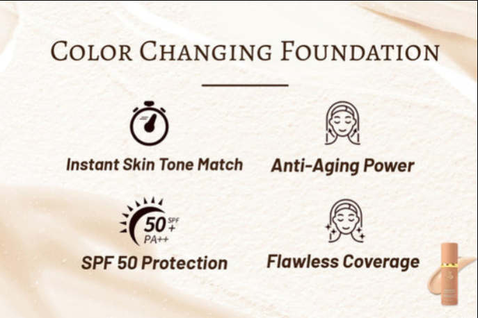 Final 3 Hours: 85% OFFđ„ 4 In 1 Color Changing Foundation SPF 50