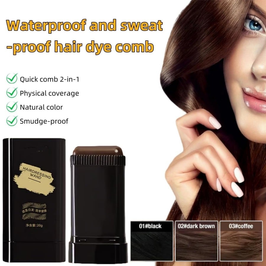 🔥Hot Sale 77% OFF👍🏻Portable Hair Dye Comb for Gray Hair Coverage