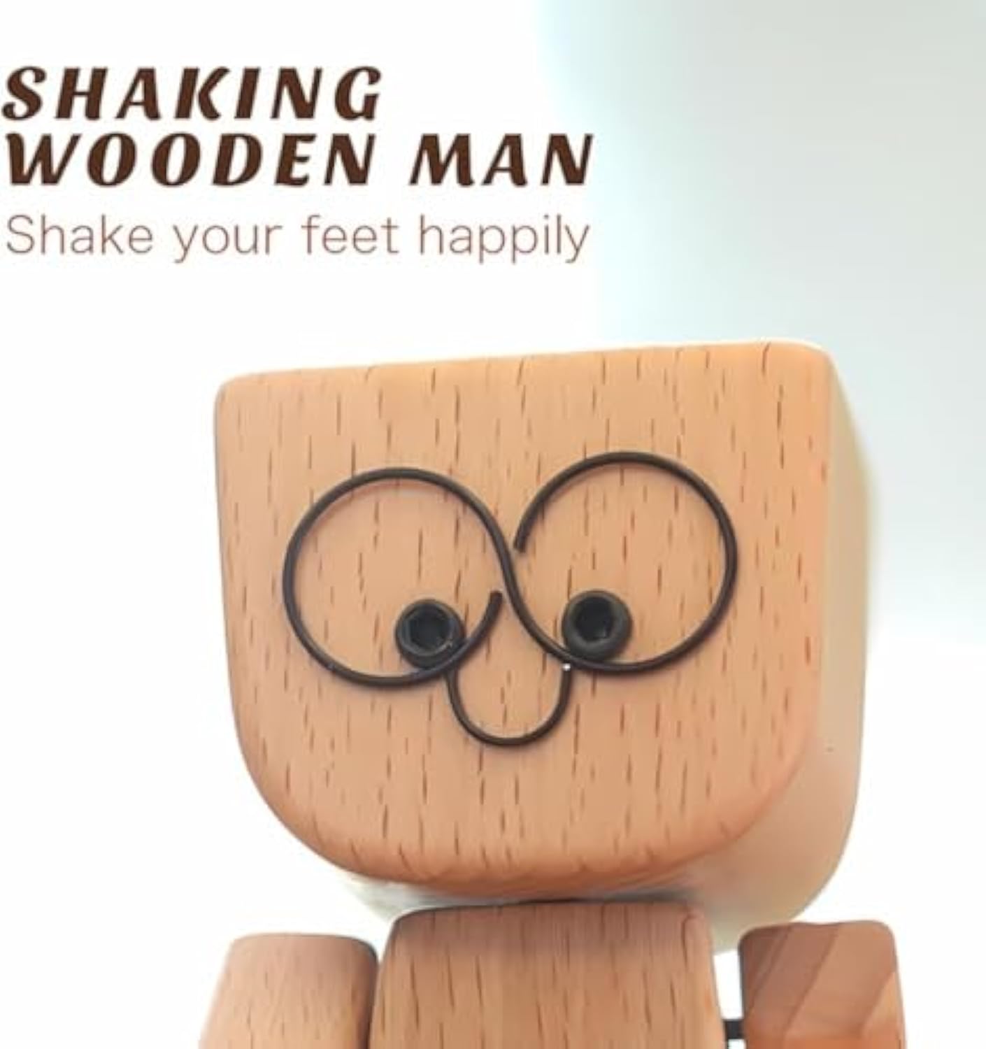 Shaking Feet Wooden Doll with 12PCS Magnetic Expressions