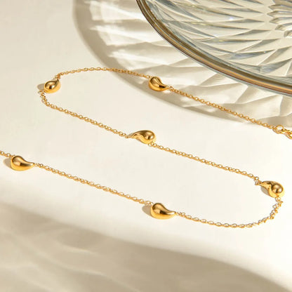 Golden Beaded Necklace: Simple Elegance in Every Detail