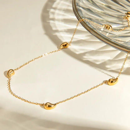 Golden Beaded Necklace: Simple Elegance in Every Detail