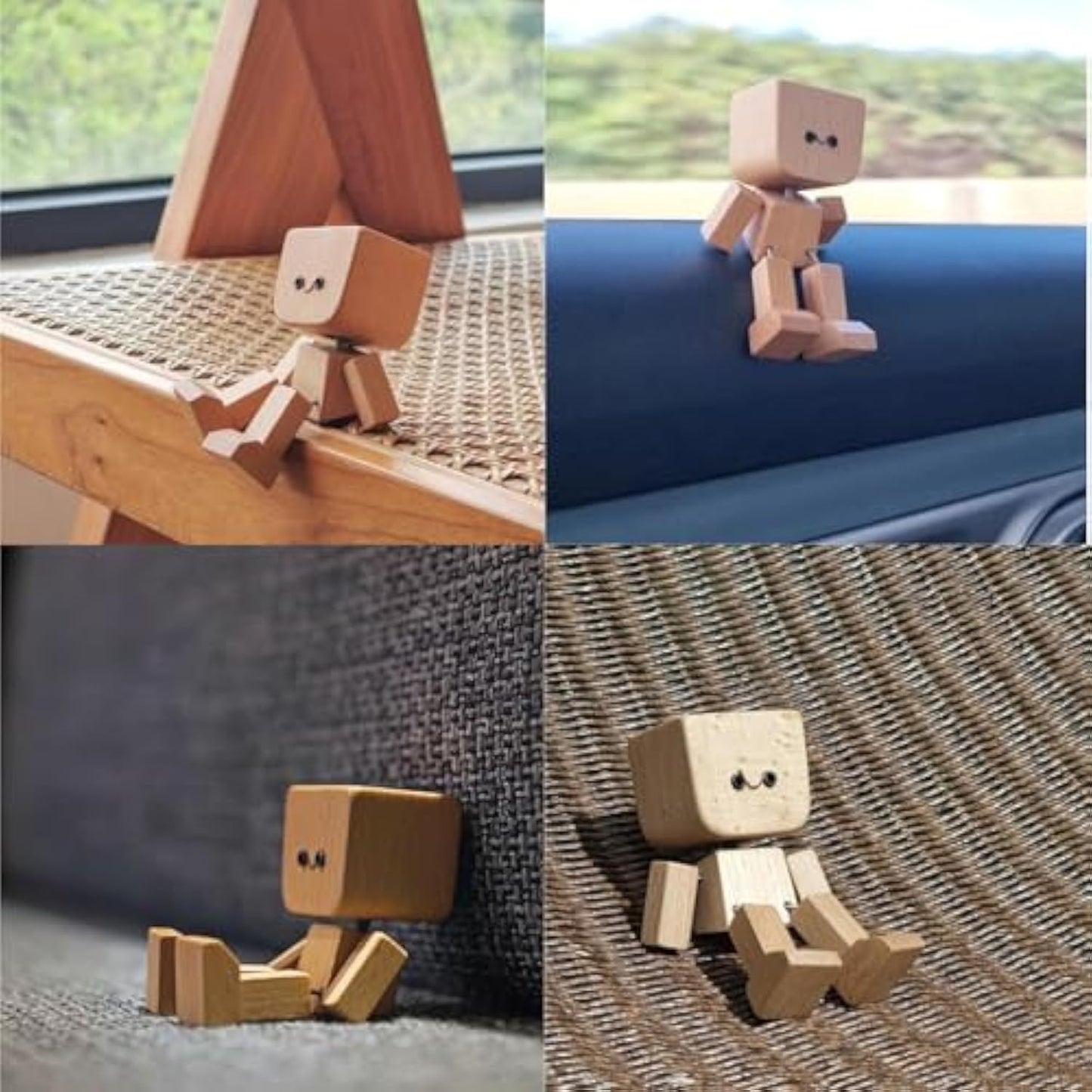 Shaking Feet Wooden Doll with 12PCS Magnetic Expressions