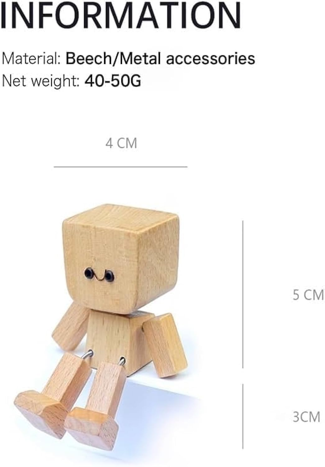 Shaking Feet Wooden Doll with 12PCS Magnetic Expressions